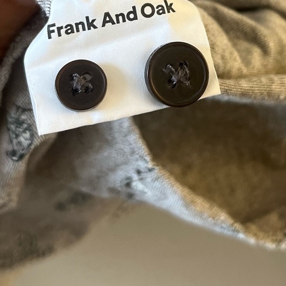 FRANK & OAK Animal Print button down cotton shirt - Picture 7 of 7